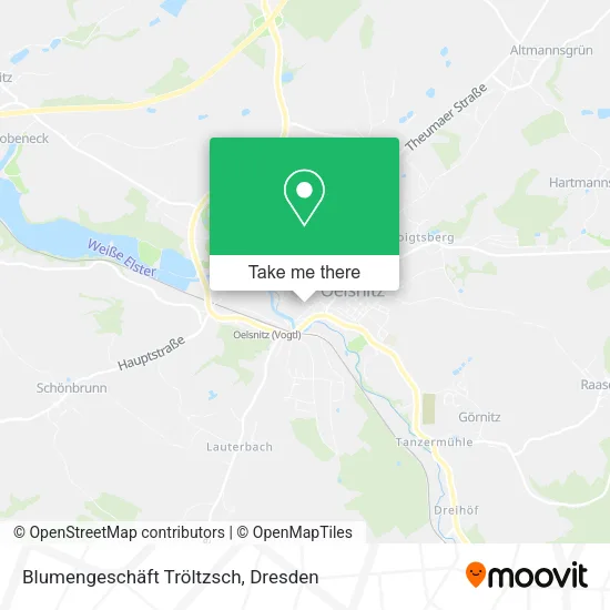 Карта Blumengeschäft Tröltzsch