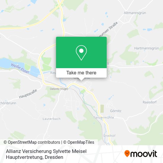 Карта Allianz Versicherung Sylvette Meisel Hauptvertretung