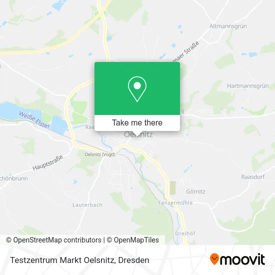 Карта Testzentrum Markt Oelsnitz