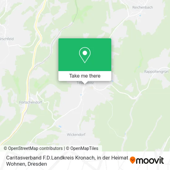 Карта Caritasverband F.D.Landkreis Kronach, in der Heimat Wohnen