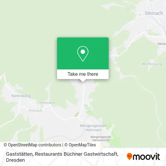 Карта Gaststätten, Restaurants Büchner Gastwirtschaft