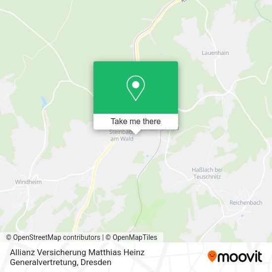 Карта Allianz Versicherung Matthias Heinz Generalvertretung