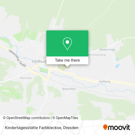 Карта Kindertagesstätte Farbkleckse