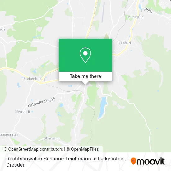 Карта Rechtsanwältin Susanne Teichmann in Falkenstein