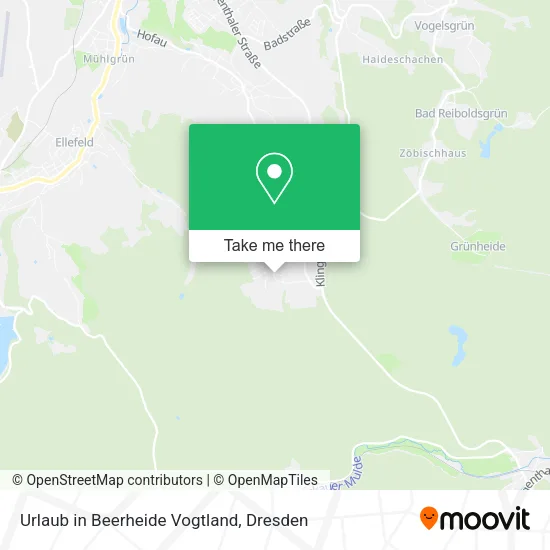 Карта Urlaub in Beerheide Vogtland