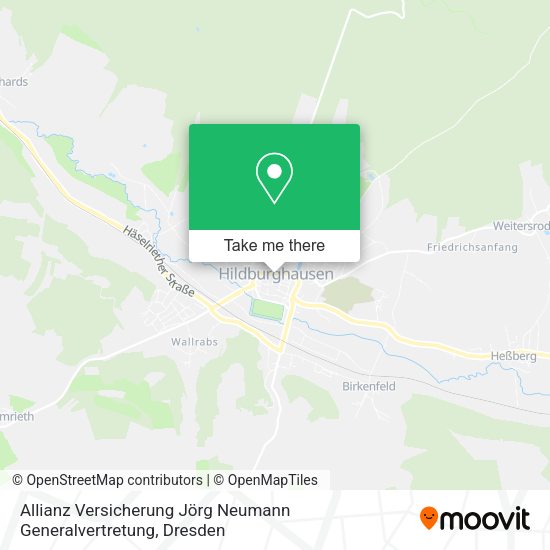 Карта Allianz Versicherung Jörg Neumann Generalvertretung