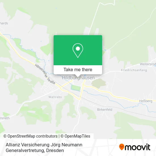 Карта Allianz Versicherung Jörg Neumann Generalvertretung