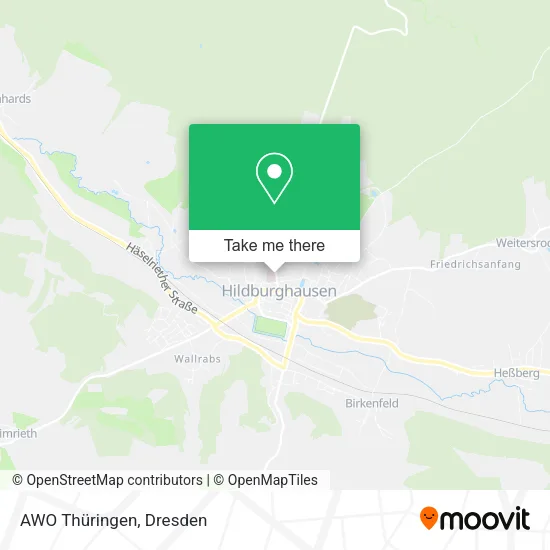 Карта AWO Thüringen