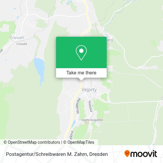 Карта Postagentur / Schreibwaren M. Zahm