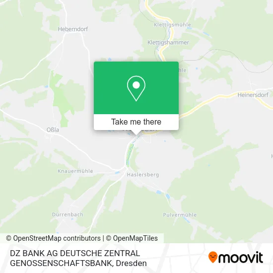 Карта DZ BANK AG DEUTSCHE ZENTRAL GENOSSENSCHAFTSBANK