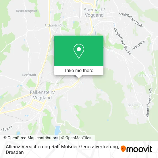 Карта Allianz Versicherung Ralf Moßner Generalvertretung