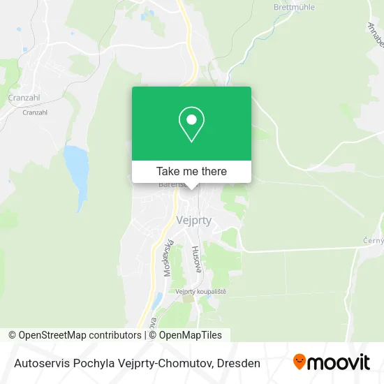 Карта Autoservis Pochyla Vejprty-Chomutov