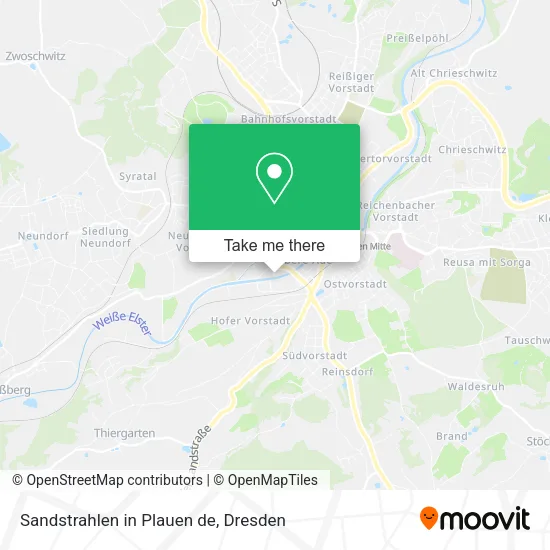 Карта Sandstrahlen in Plauen de