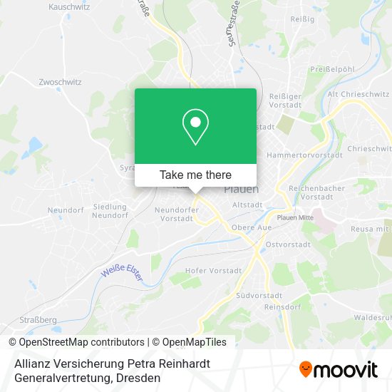 Карта Allianz Versicherung Petra Reinhardt Generalvertretung