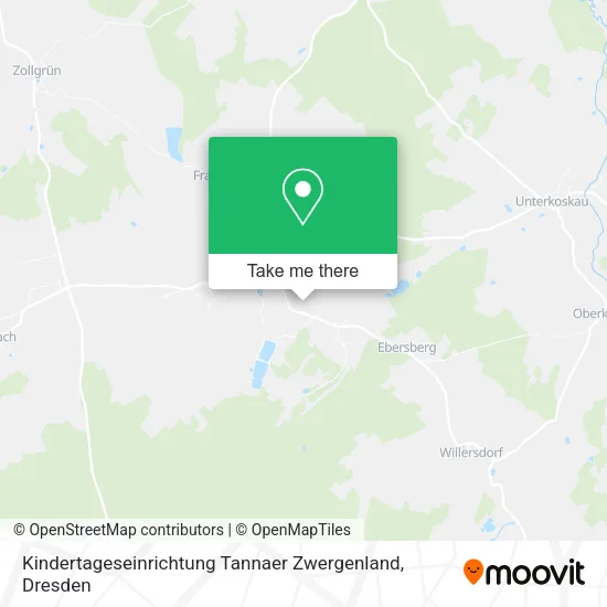 Карта Kindertageseinrichtung Tannaer Zwergenland