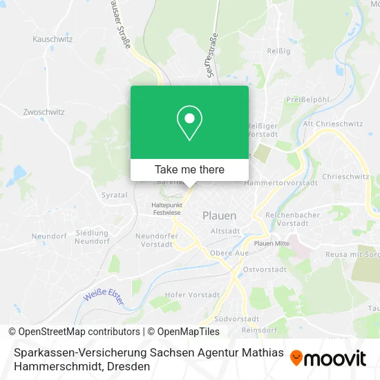 Карта Sparkassen-Versicherung Sachsen Agentur Mathias Hammerschmidt