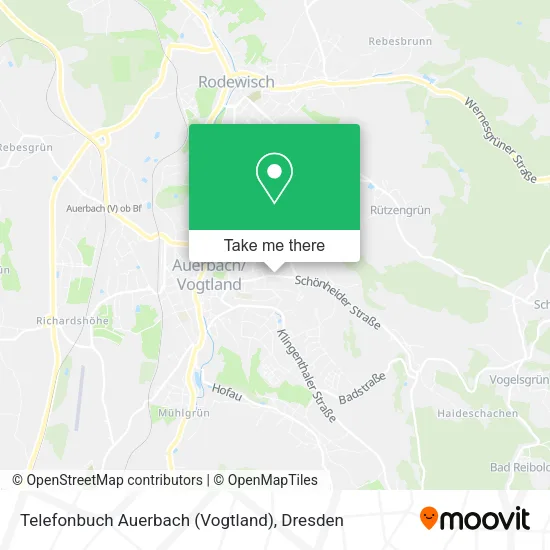 Карта Telefonbuch Auerbach (Vogtland)