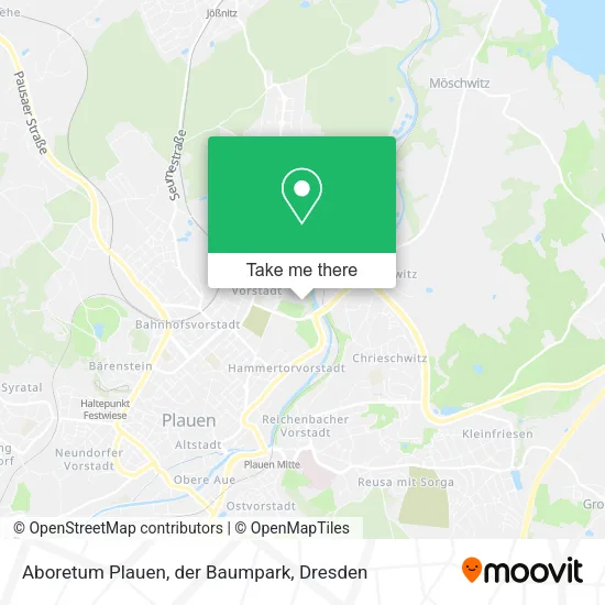 Карта Aboretum Plauen, der Baumpark