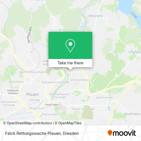 Карта Falck Rettungswache Plauen