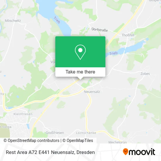 Карта Rest Area A72 E441 Neuensalz