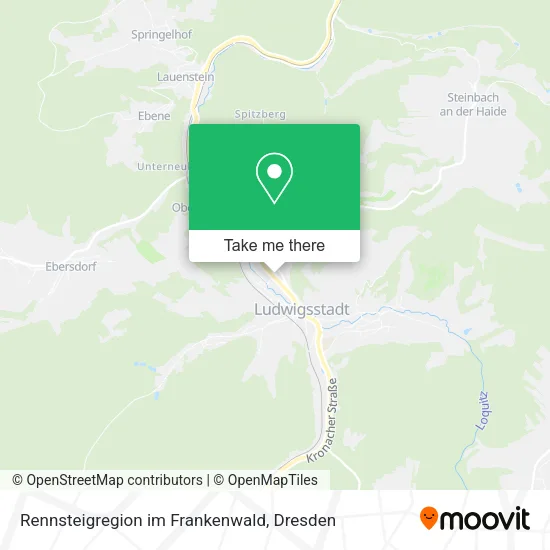 Карта Rennsteigregion im Frankenwald