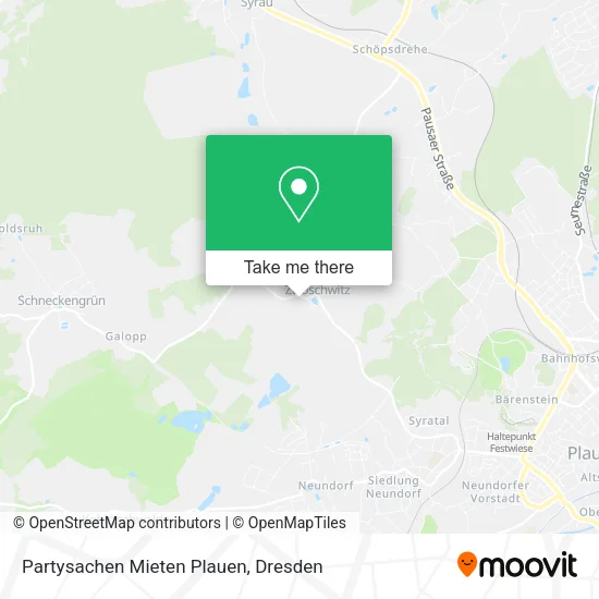 Карта Partysachen Mieten Plauen