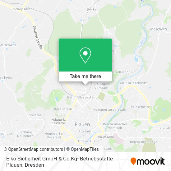 Карта Elko Sicherheit GmbH & Co.Kg- Betriebsstätte Plauen