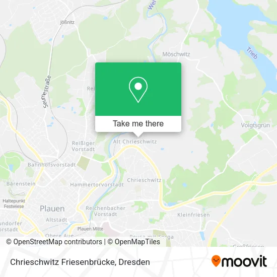 Карта Chrieschwitz Friesenbrücke