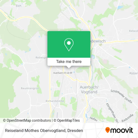 Карта Reiseland Mothes Obervogtland