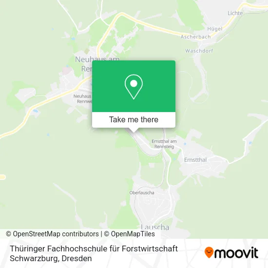 Карта Thüringer Fachhochschule für Forstwirtschaft Schwarzburg