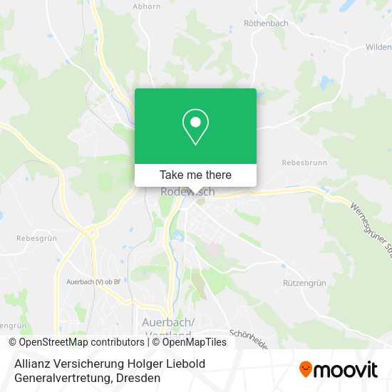 Карта Allianz Versicherung Holger Liebold Generalvertretung