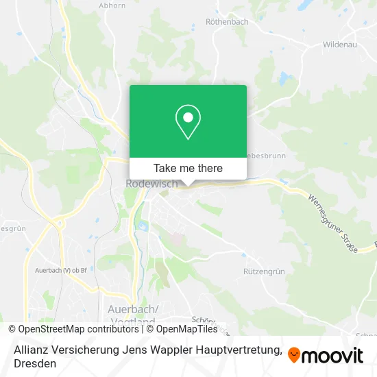 Карта Allianz Versicherung Jens Wappler Hauptvertretung