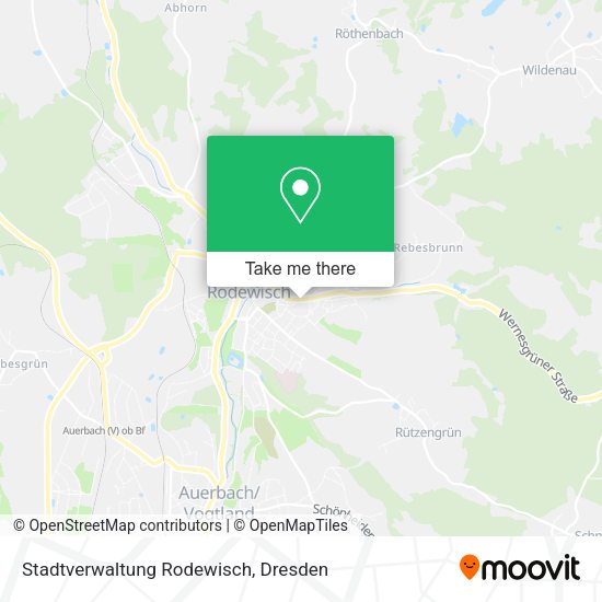 Карта Stadtverwaltung Rodewisch