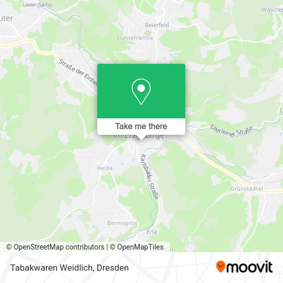 Карта Tabakwaren Weidlich