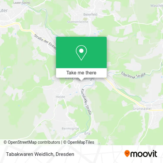 Карта Tabakwaren Weidlich