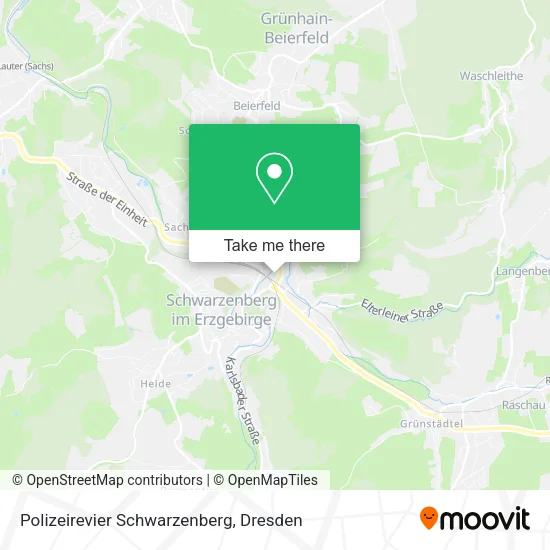 Карта Polizeirevier Schwarzenberg