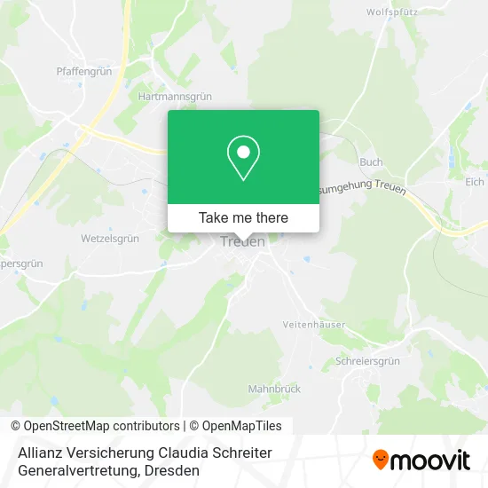 Карта Allianz Versicherung Claudia Schreiter Generalvertretung