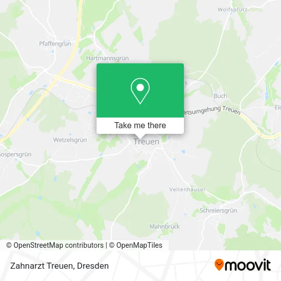 Карта Zahnarzt Treuen