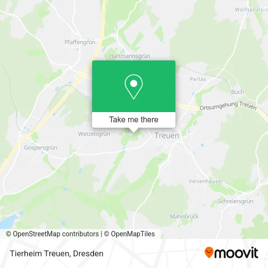 Карта Tierheim Treuen