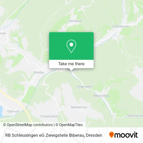 Карта RB Schleusingen eG Zweigstelle Biberau