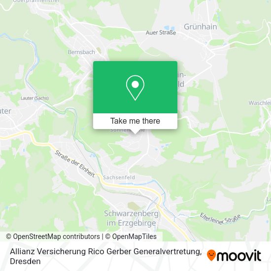 Карта Allianz Versicherung Rico Gerber Generalvertretung