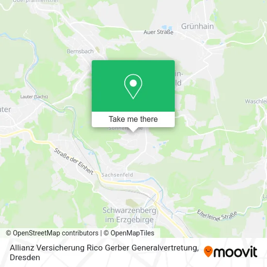 Карта Allianz Versicherung Rico Gerber Generalvertretung