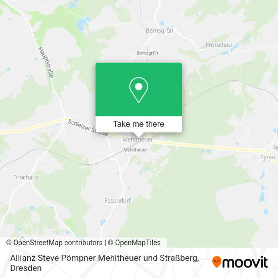Карта Allianz Steve Pömpner Mehltheuer und Straßberg