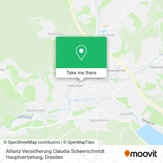 Карта Allianz Versicherung Claudia Scheerschmidt Hauptvertretung