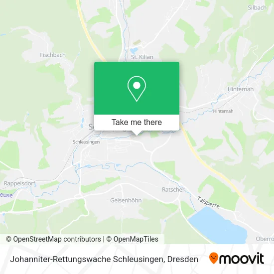 Карта Johanniter-Rettungswache Schleusingen