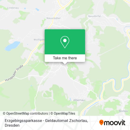 Карта Erzgebirgssparkasse - Geldautomat Zschorlau
