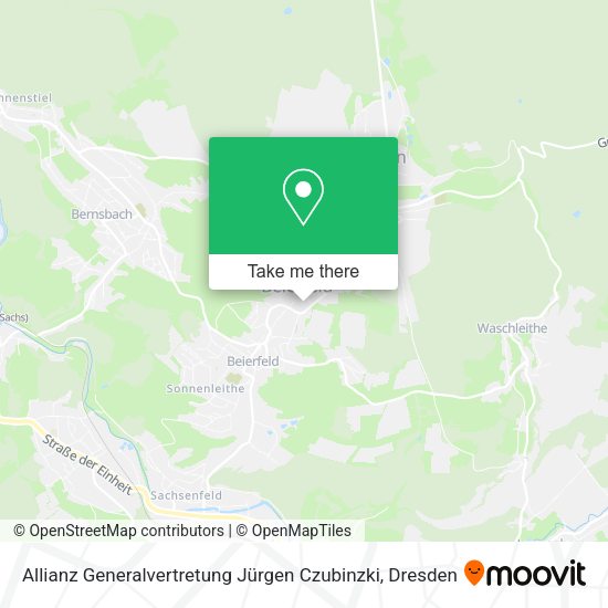 Карта Allianz Generalvertretung Jürgen Czubinzki