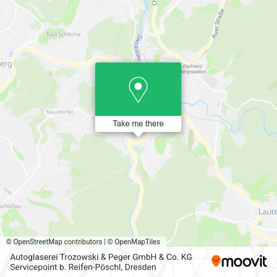 Карта Autoglaserei Trozowski & Peger GmbH & Co. KG Servicepoint b. Reifen-Pöschl
