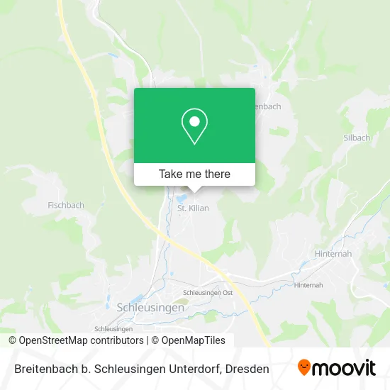 Карта Breitenbach b. Schleusingen Unterdorf
