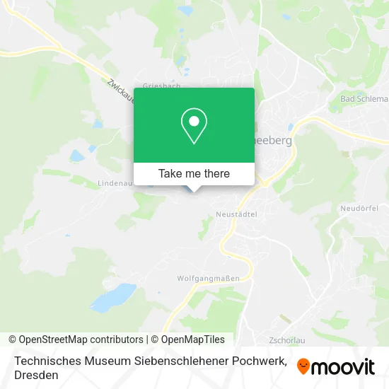 Карта Technisches Museum Siebenschlehener Pochwerk